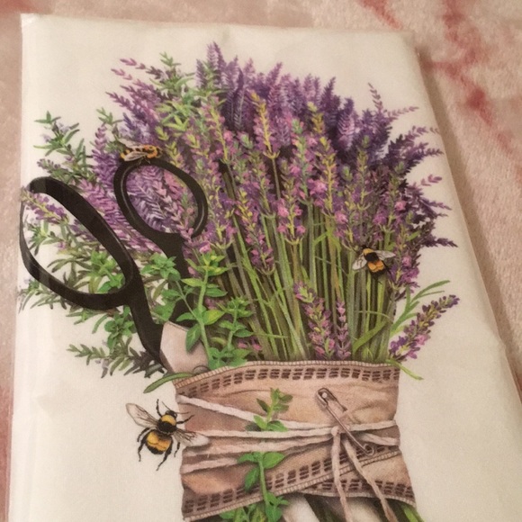 Lavender Bundle Designer Flour Sack Dish Towel NWT - Picture 11 of 12